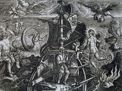 Theodor de Bry (1528-1598) tarafından gravür Ferdinand Magellan