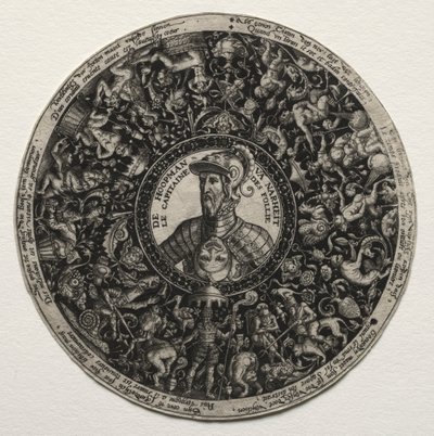 Madalyonlu yemek tasarımı, c. 1558. by Theodore de Bry