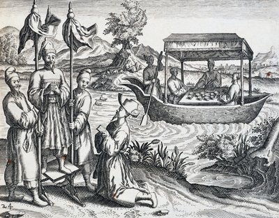Jan Huyghen van Linschoten (1563-1611) tarafından 1583 ve 1592 arasında gerçekleştirilen yolculuktan, Theodor de Bry (1528-1598), Çin tarafından Hindistan Orientalis
