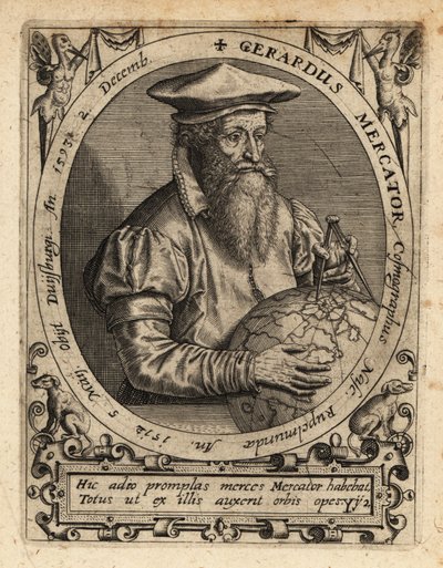 Gerardus Mercator, coğrafyacı. by Theodore de Bry