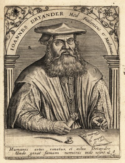 Johann Dryander, Alman anatomist by Theodore de Bry