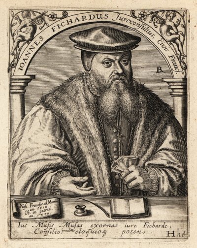 Johann von Fichard, Alman hukukçu by Theodore de Bry