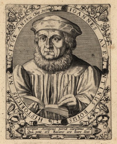 Johannes Aventinus, Bavyera tarihçisi. by Theodore de Bry