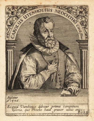 Karl von Utenhove, Flaman bilim adamı ve şair. by Theodore de Bry