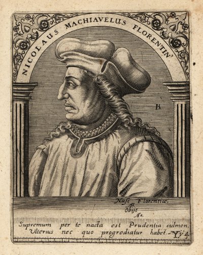 Machiavelli, İtalyan diplomat. by Theodore de Bry