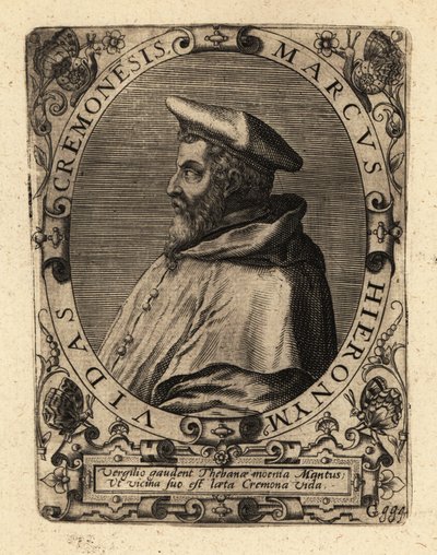 Marco Girolamo Vida, İtalyan hümanist. by Theodore de Bry
