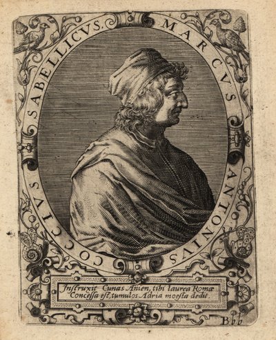 Marcus Antonius Coccius Sabellicus, İtalyan bilim adamı. by Theodore de Bry