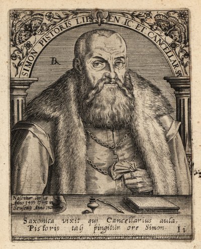 Simon Pistoris Genç, Alman hukukçu. by Theodore de Bry