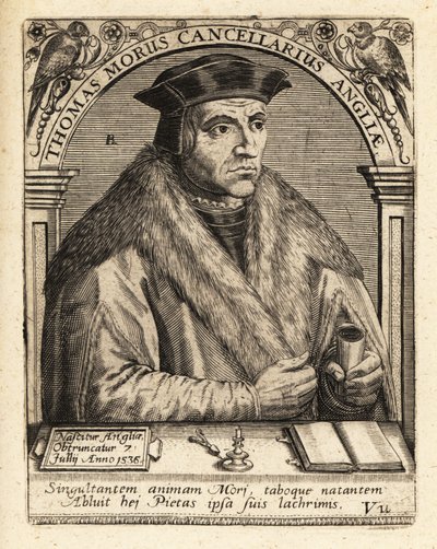 Sör Thomas More, İngiliz avukat. by Theodore de Bry