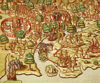 Kuşatma ve saldırı teknikleri, Theodor de Bry (1528-1598), Americae tertia pars