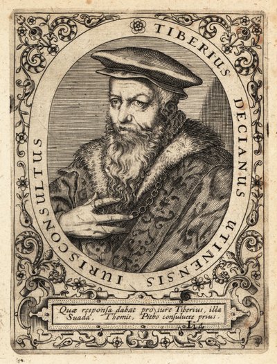 Tiberio Deciani, İtalyan hukukçu. by Theodore de Bry