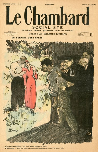 Renklerle Hiciv “Sosyalist Chambard”ın Kapağı by Théophile Alexandre Steinlen