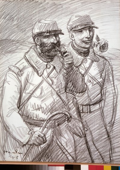 Birinci Dünya Savaşı: “The Hairy in 1915”, Fransız askerleri. Theophile Alexandre Steinlen