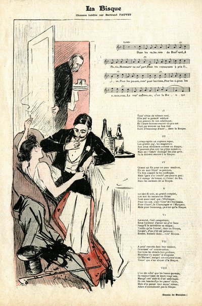 Gil Blas dergisinin son sayfası no. 4 Ocak 22 by Théophile Alexandre Steinlen