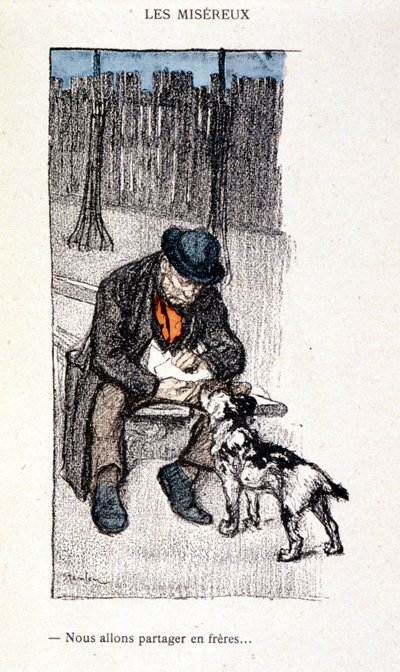Les Miséreux: Kardeşler olarak paylaşacağız (Efendi ve köpeği) - Steinlen