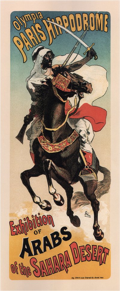 Olympia Paris Hipodromu: Araplar Sergisi by Théophile Alexandre Steinlen