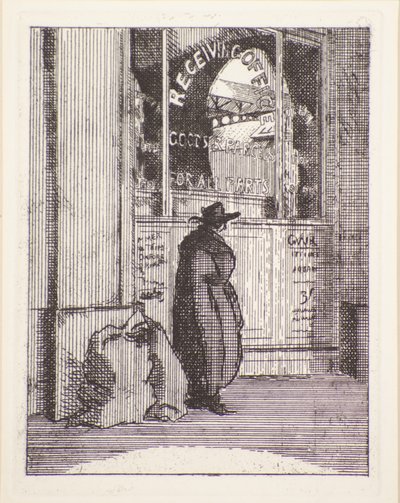 Parsel ofisi, 20. yüzyıl (gravür) by Therese Lessore