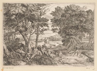 Kephalos ve Prokris ile Arcadian manzara Suite de Paysages (dizi başlığı) by Théodore