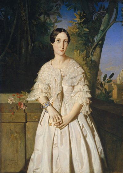 La Tour-Maubourg Marie-Louise-Charlotte-Gabrielle Thomas de Pange Kontesi..., 1841. by Théodore Chassériau