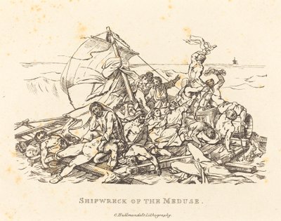 Meduse gemi enkazı by Théodore Gericault and Nicolas Toussaint Charlet