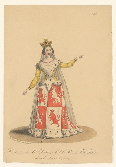 Julie Dorus-Gras de rol van prinses Eudoxie La Juive operasında Bayan Dorus