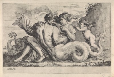 siren ve triton Mitolojik figürler (dizi adı) by Théodorus van Kessel