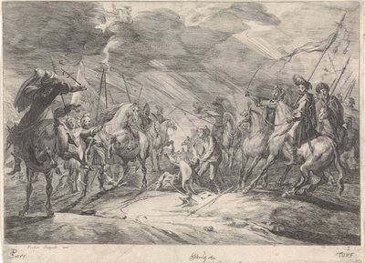 savaş alanı sahnesi Süvari Savaşı (dizi başlığı) by Théodorus van Kessel