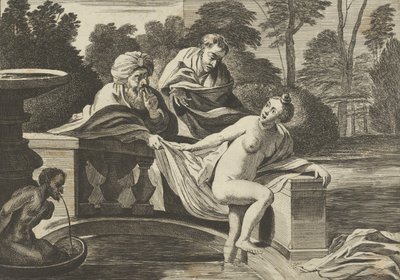 Susanna, kısmen çıplak ve solda iki yaşlı, biri..., yakl. 1656-60. by Théodorus van Kessel