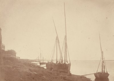 Nil kıyısında yelkenli tekneler by Théodule Devéria