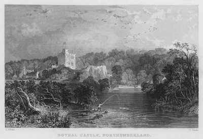 Bothal Kalesi, Northumberland (gravür) by Thomas (after) Allom