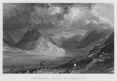 Crummock Su, Cumberland (gravür) by Thomas (after) Allom