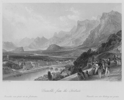 Grenoble, Kaleden (gravür) by Thomas (after) Allom