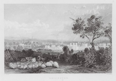 Leicester (gravür) by Thomas (after) Allom