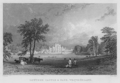 Lowther Kalesi ve Parkı, Westmorland (gravür) by Thomas (after) Allom