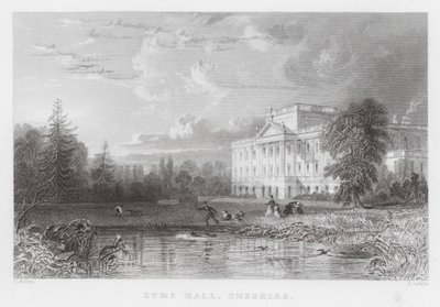 Lyme Hall, Cheshire (gravür) by Thomas (after) Allom