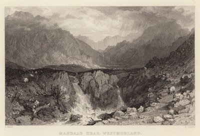 Mardale Head, Westmorland (gravür) by Thomas (after) Allom