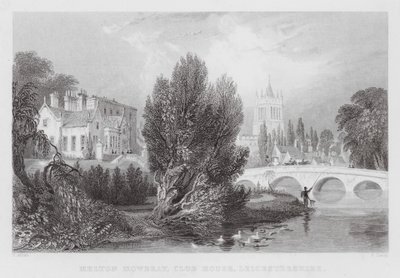 Melton Mowbray, Kulüp Binası, Leicestershire (gravür) by Thomas (after) Allom