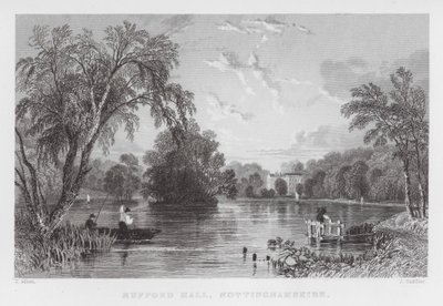 Rufford Hall, Nottinghamshire (gravür) by Thomas (after) Allom
