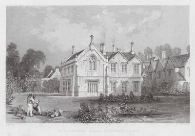 Scrivelsby Hall, Lincolnshire (gravür) by Thomas (after) Allom