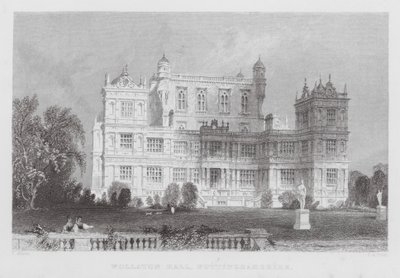 Wollaton Hall, Nottinghamshire (gravür) by Thomas (after) Allom