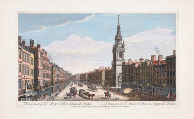 St, Mary le Bow Kilisesi, Londra by Thomas (after) Bowles