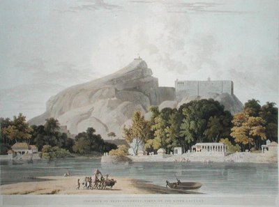 Trichinopoly Kayası, Cauvery Nehri üzerinde çekilmiş, 