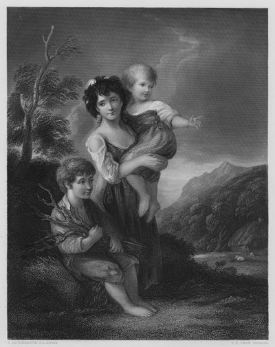 Yazlık Çocuklar, Vernon Galerisi'ndeki resimden (gravür) by Thomas (after) Gainsborough