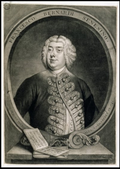 Francesco Bernardi Senesino, Alexander van Haecken tarafından oyulmuş (1701-58) by Thomas (after) Hudson