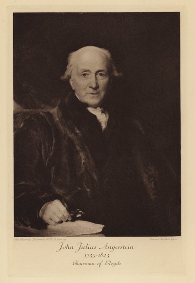 John Julius Angerstein, Londra Lloyd's Başkanı (gravür) by Thomas (after) Lawrence