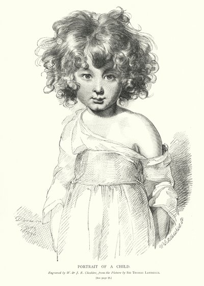 Bir çocuğun portresi (gravür) by Thomas (after) Lawrence