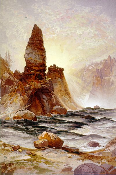 Tower of Tower Falls, Yellowstone' by Thomas (after) Moran
