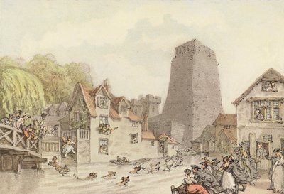 Ördek Avı (renkli taş) by Thomas (after) Rowlandson