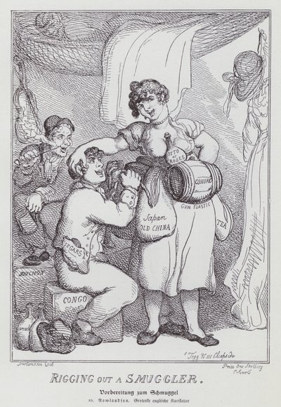 Bir Kaçakçıyı Teçhiz Etmek (lito) by Thomas (after) Rowlandson