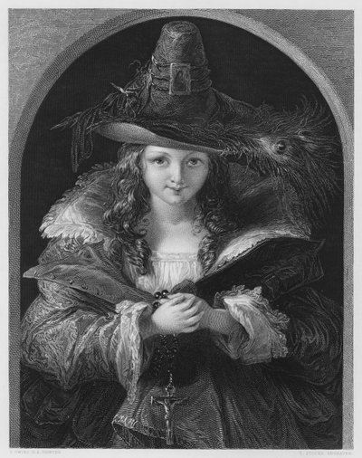 Vernon Galerisi'ndeki resimden Chapeau De Brigand (gravür) by Thomas (after) Uwins